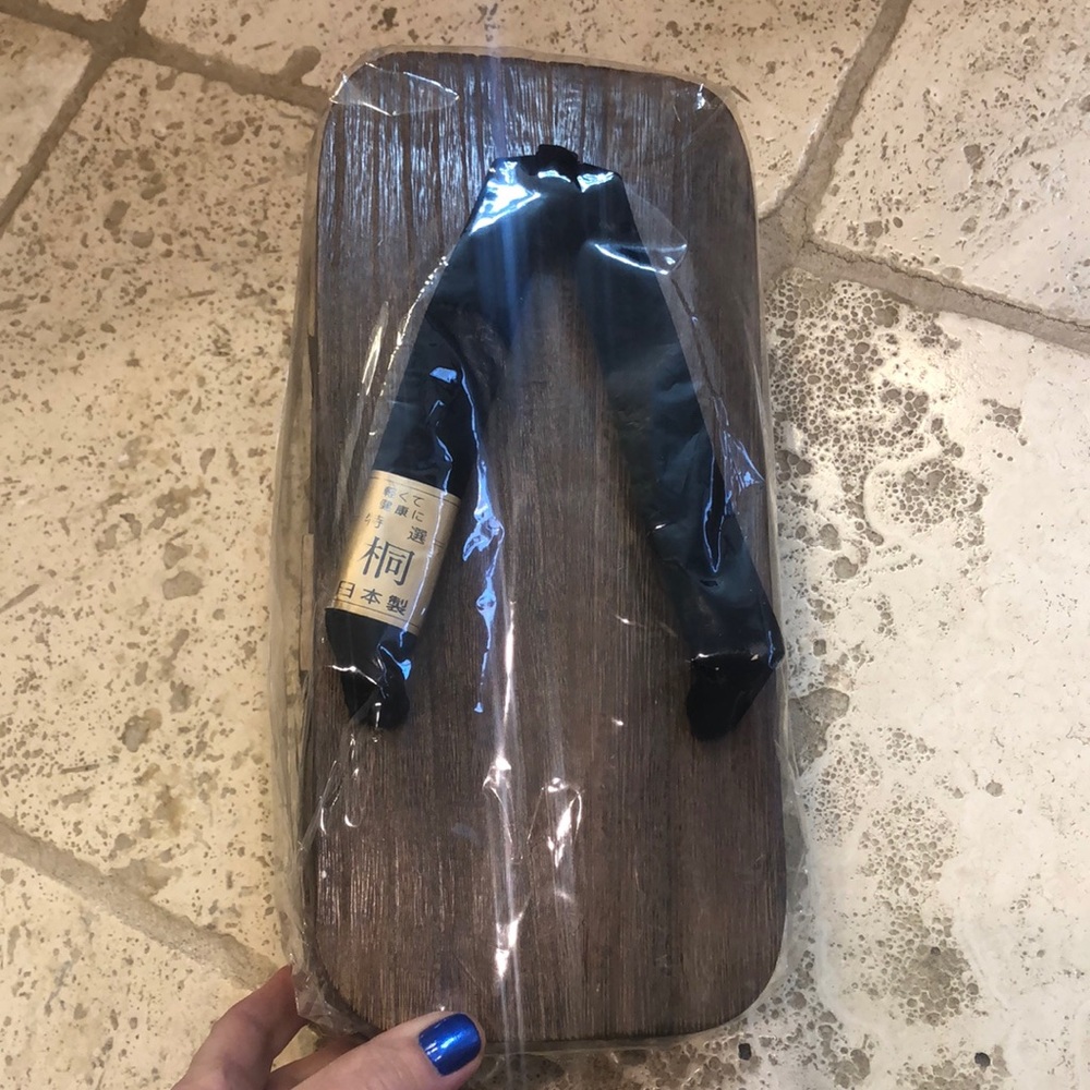 Japanese Funky wooden flip flops / slippers